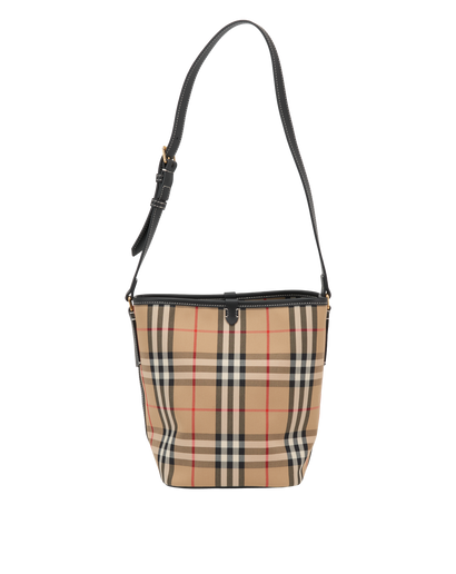 Medium Ashby Bucket Bag, &pound;390, Handbags, Beige, Canvas, Front view